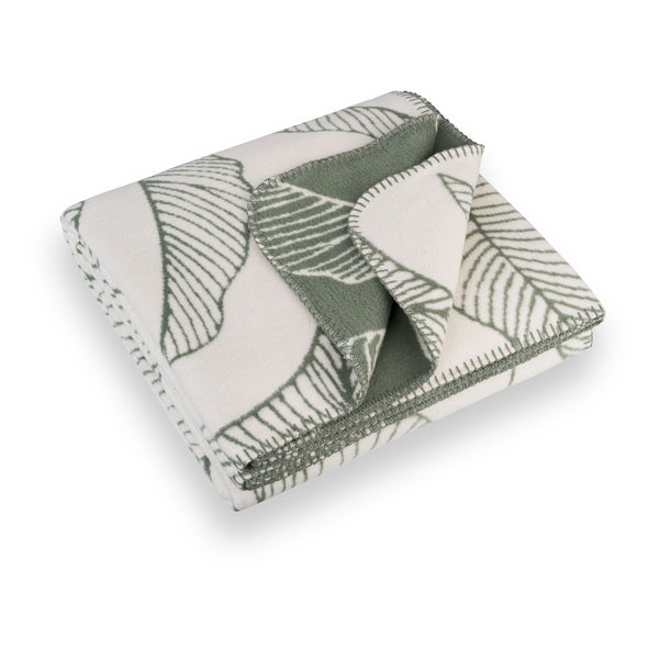 RIEMA Kuscheldecke BERIT aus 100% Bio-Baumwolle (kbA) grün natur