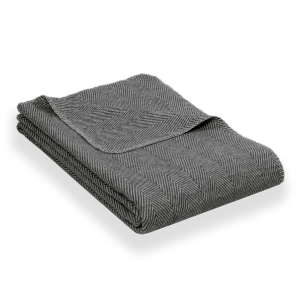 RIEMA Kuscheldecke FINN aus Bio-Baumwolle in dunkelgrau