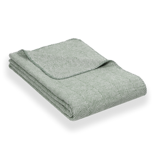 RIEMA Kuscheldecke FINN in grün mit Fischgrätmuster