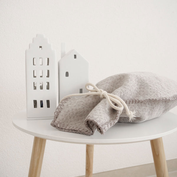 Wärmflaschenbezug EMMA in grau, 100% Bio-Baumwolle und kuchelig weich