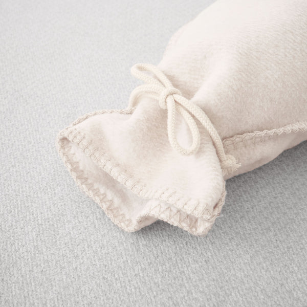 RIEMA Wärmflaschenbezug EMMA beige aus 100% Bio-Baumwolle mit Kuscheldecke