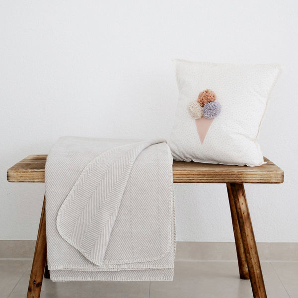 RIEMA Kuscheldecke FINN aus 100% Bio-Baumwolle (kbA) grau