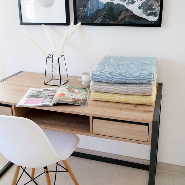 perfekte Bio-Kuscheldecke aus Baumwolle fürs Homeoffice von RIEMA Germany