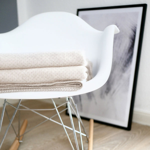 RIEMA Kuscheldecke aus 100% Bio-Baumwolle, beige