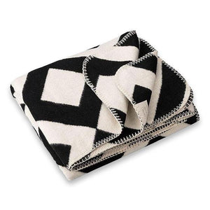 RIEMA Kuscheldecke "Lasse" aus 100% Bio-Baumwolle (kbA), schwarz-natur - RIEMA GERMANY