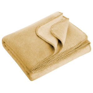 Kuscheldecke EMMA aus Bio-Baumwolle in gelb, Made in Germany