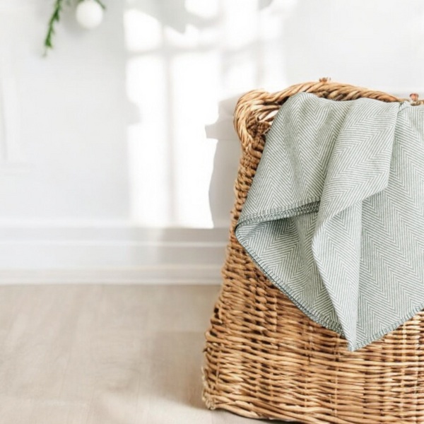 RIEMA Kuscheldecke FINN aus 100% Bio-Baumwolle (kbA) grün