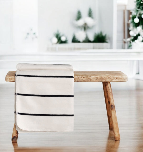 RIEMA Kuscheldecke JULE aus 100% Bio-Baumwolle (kbA) schwarz-natur