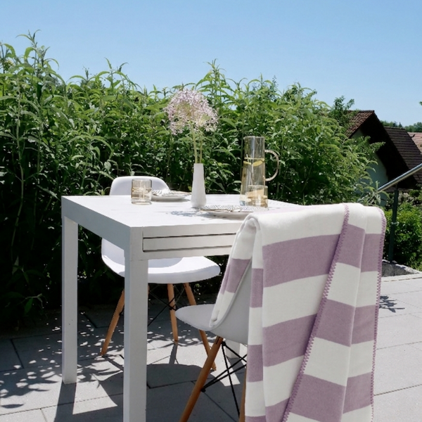 RIEMA Kuscheldecke STINE aus 100% Bio-Baumwolle (kbA) malve weiß