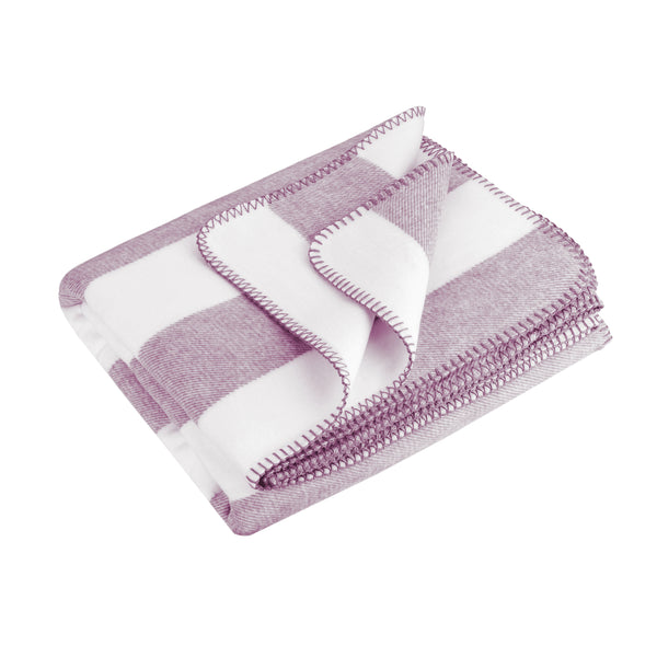 RIEMA Kuscheldecke STINE aus 100% Bio-Baumwolle (kbA) malve weiß